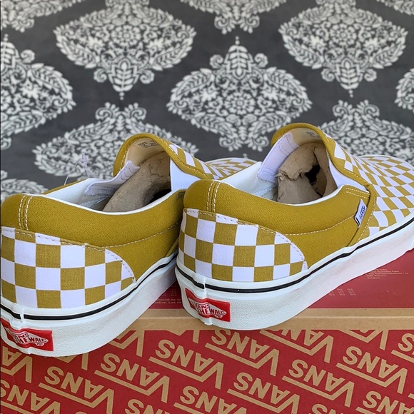 VANS CLASSIC SLIP ON CHECKERBOARD OLIVE OIL MEN’S - Picture 11 of 16